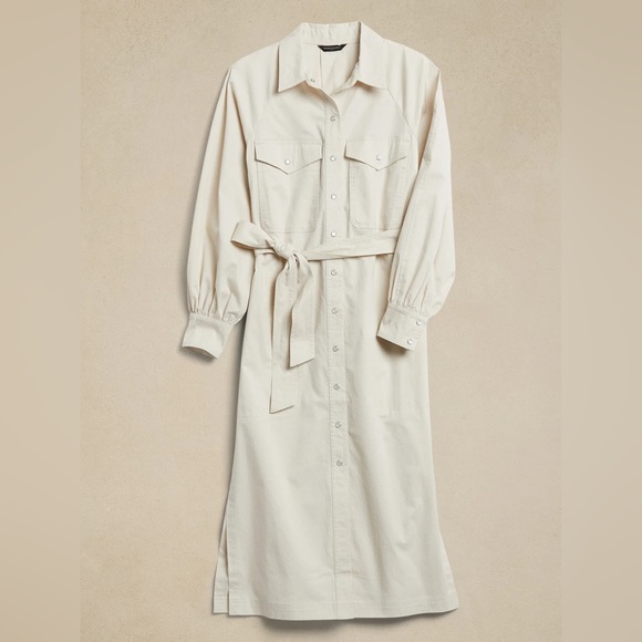 Banana Republic Dresses & Skirts - Banana Republic Twill Utility Midi Shirtdress